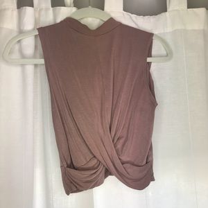 Topshop crop sleeveless shirt